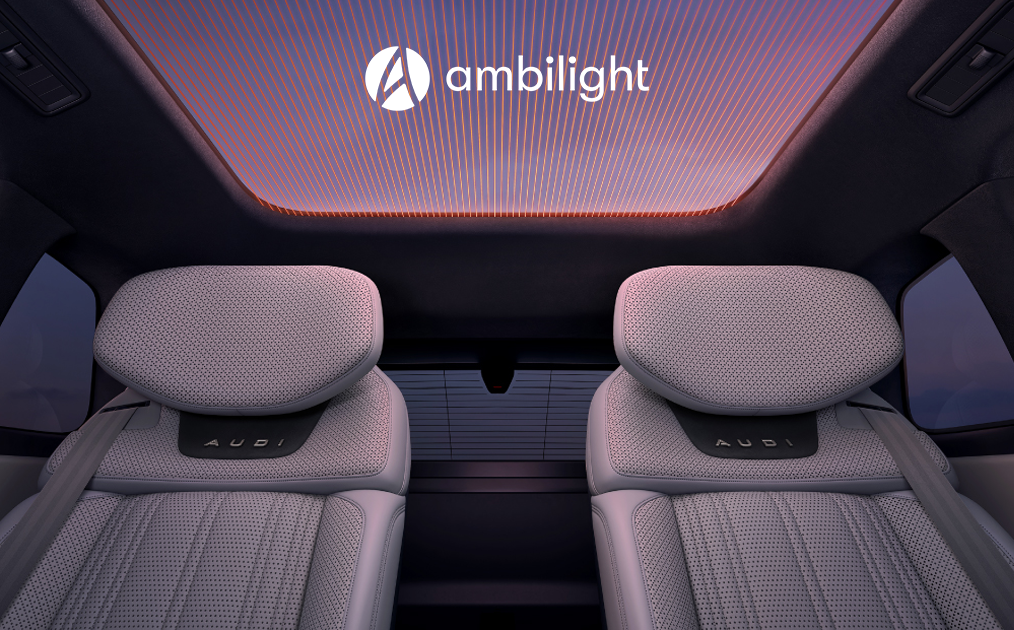 AUDI E7X Debuts with Ambilight EC Smart Dimming Panoramic Roof